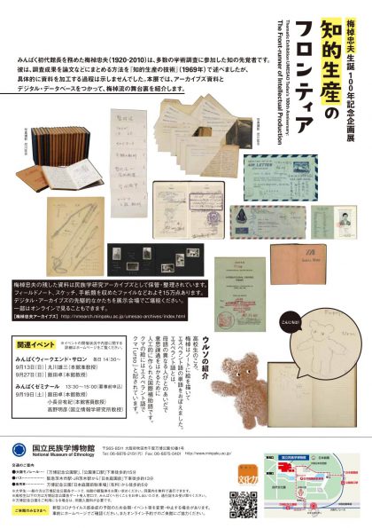 梅棹忠夫生誕100年記念企画展「知的生産のフロンティア」